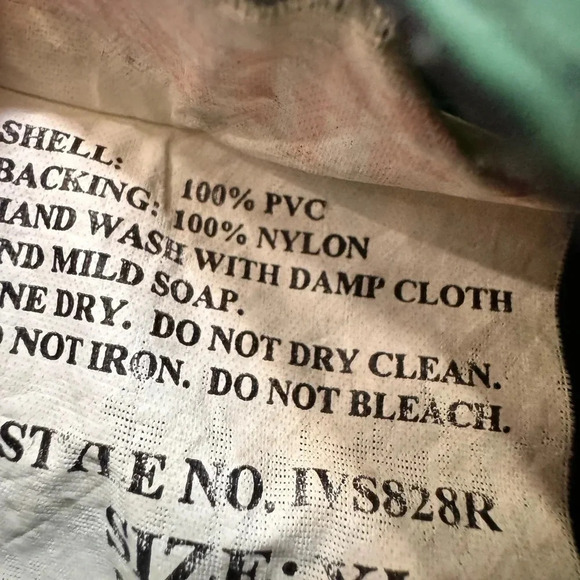 Storm Champ By Tingley Vintage Rain Jacket PVC Green Men Size XL - Picture 6 of 6